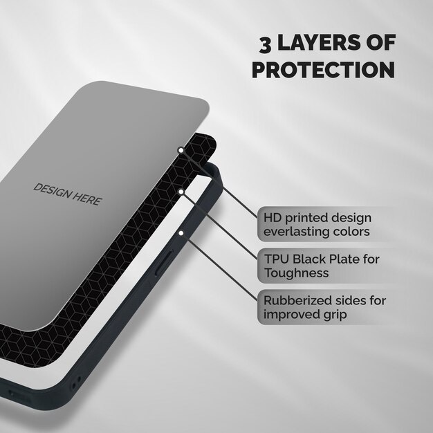 PSD phone case protection layers