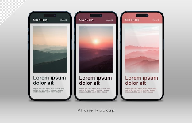 PSD a phone screen with the word phone on it