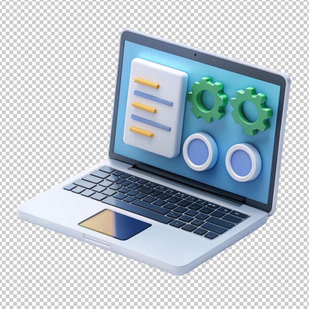 PSD photo3d render code testing functional test on transparent background