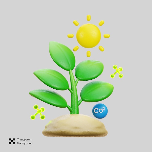 PSD photosyntesis 3d icon