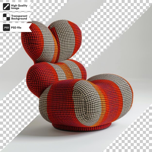 PSD a picture of a stack of red and orange striped chairs