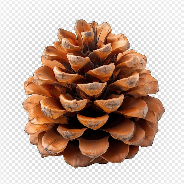 PSD pinecone isolated on transparent background generative ai