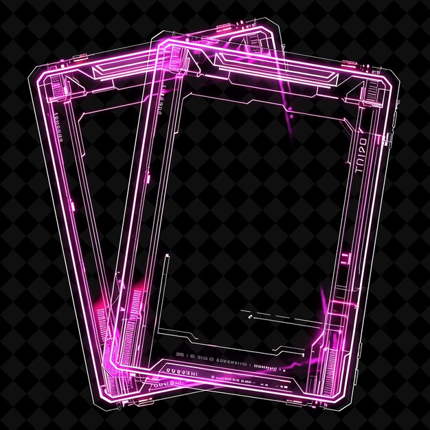 PSD a pink frame with the letter l on it