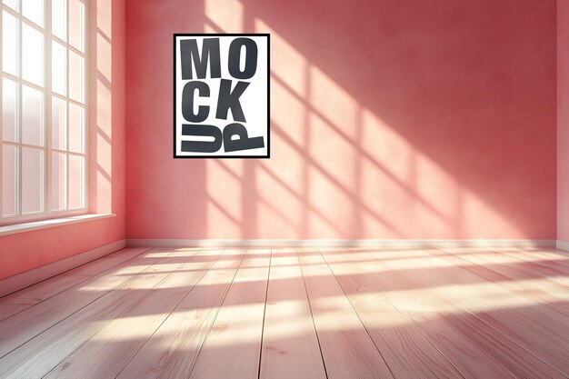 PSD pink room mockup