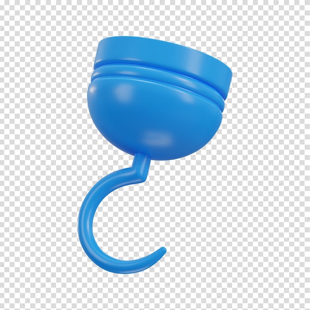 PSD pirate hook icon 3d rendering vector illustration