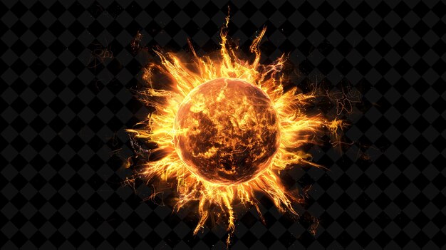 PSD a planet with the word fire on it