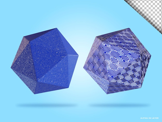 PSD platonic 3d render illustration isolated