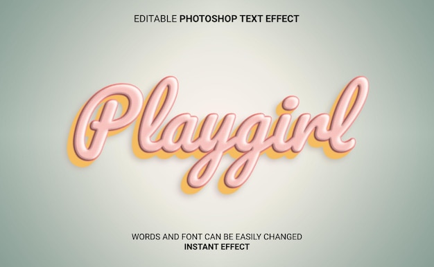 PSD playgirl text effect