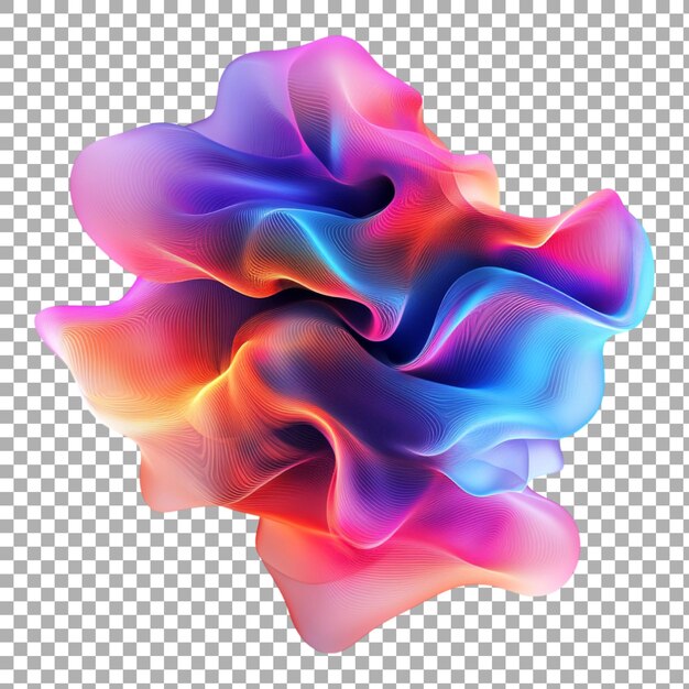PSD png abstract shape gradient elements against transparent background