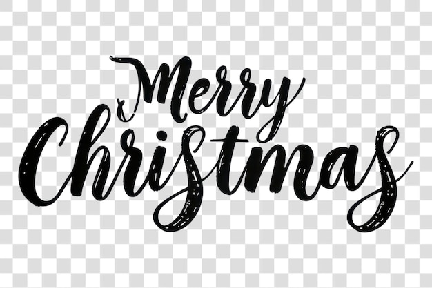 PSD png elegant merry christmas typography