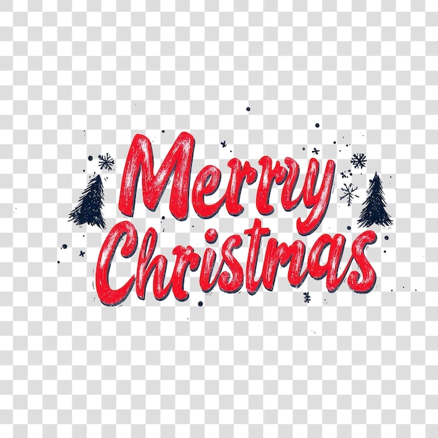 PSD png merry christmas word christmas design merry