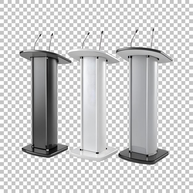 PSD podiums with microphones