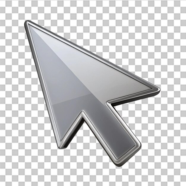 PSD pointer arrow icon isolated on transparent background