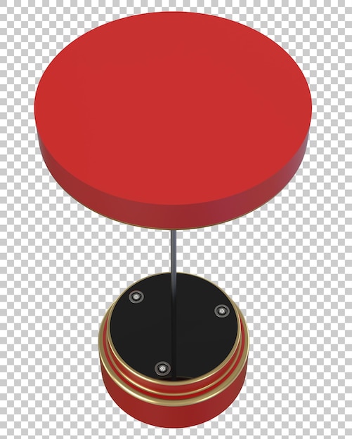 PSD pole dance stage isolated on transparent background 3d rendering illustration