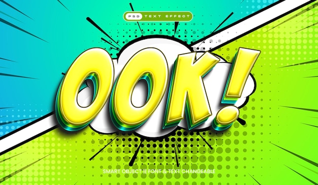 PSD pop art ook comic book style editable text effect
