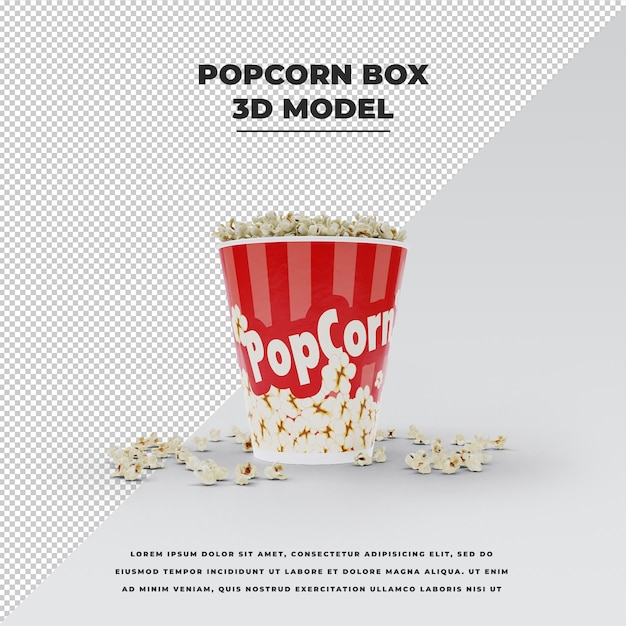 PSD popcorn box