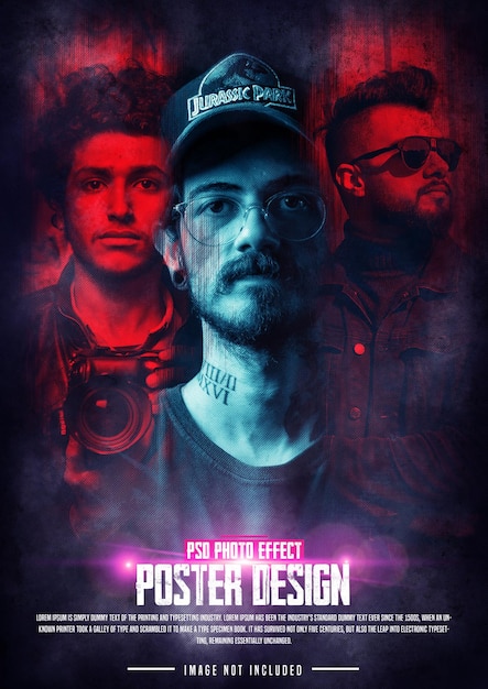 PSD poster design photo manipulation template