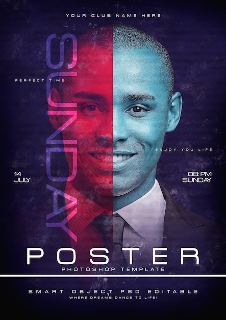 PSD poster design photo manipulation template