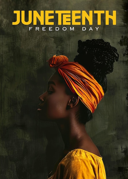 PSD a poster for juneteenth freedom day