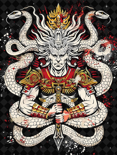 PSD a poster for a king with a sword and a crown