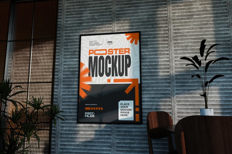 PSD poster mockup