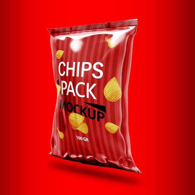 PSD potato chips packet