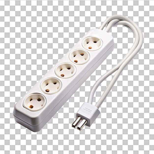 PSD power strip isolated on transparent background