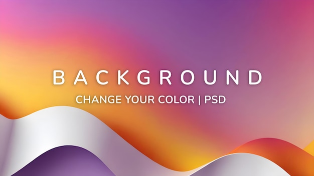 PSD premium abstract colorful 3d background with gradient