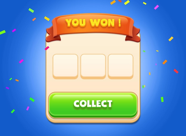 PSD premium casual game user interface game ui button causal game ui popup window ui dialough