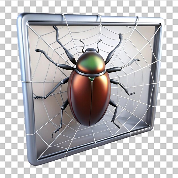 PSD premium cyber debug web isolated on transparent background