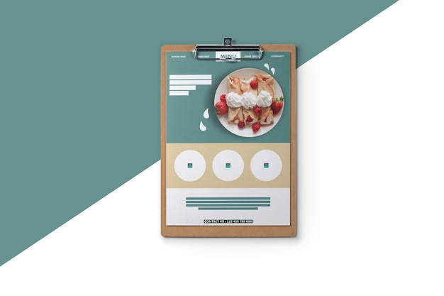 PSD premium menu mockup