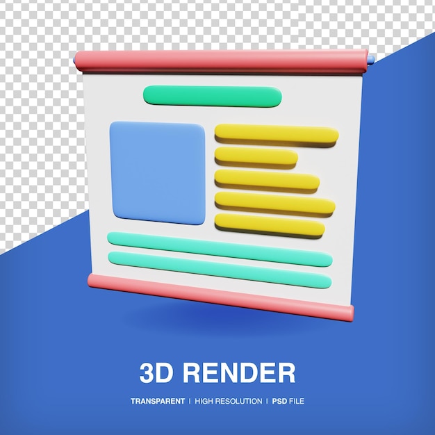 PSD presentation 3d icon