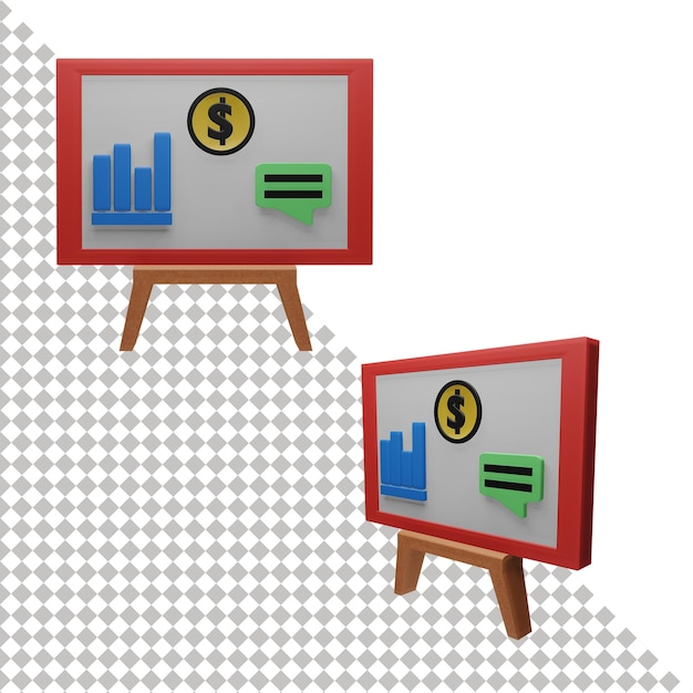 PSD presentation concept 3d illustration presentation concept 3d icon