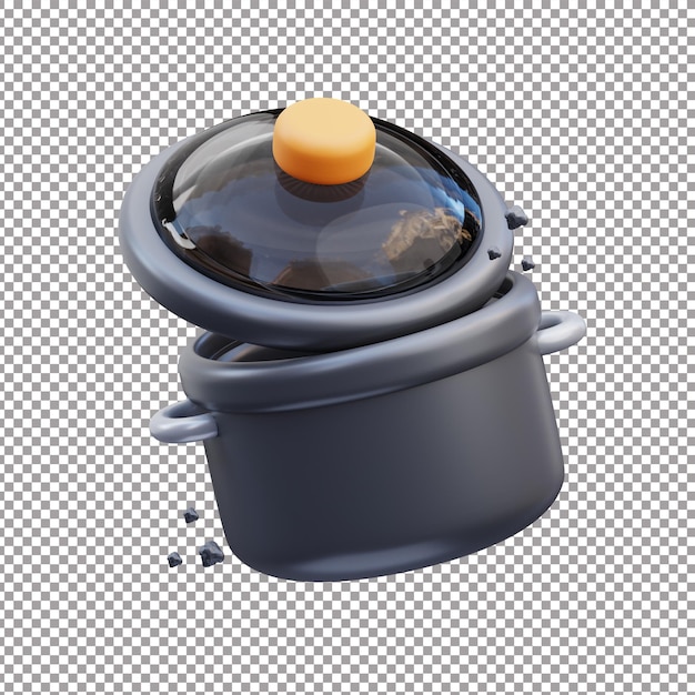 PSD pressure cooker 3d render