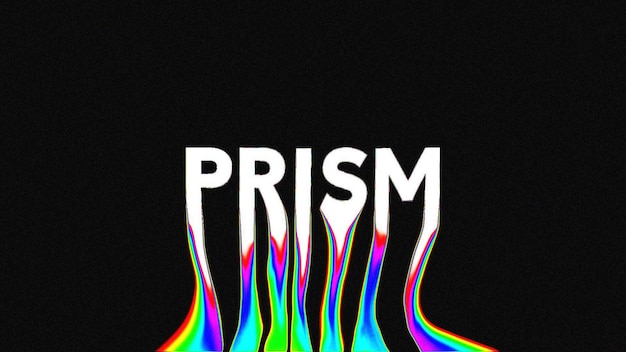 PSD prism rainbow melting text effect