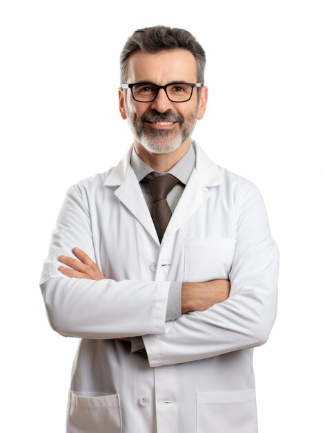 PSD professional pharmacist in white background