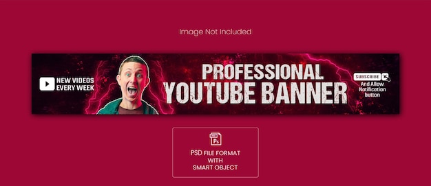 PSD professional youtube banner cover linkedin cover social media psd template design