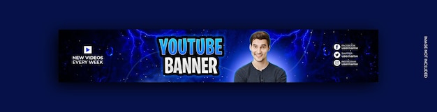 PSD professional youtube banner cover psd template