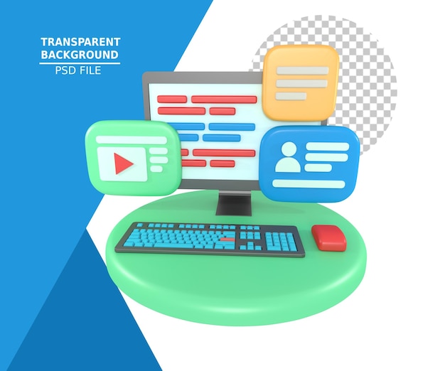 PSD profile and video display computer coding ui design
