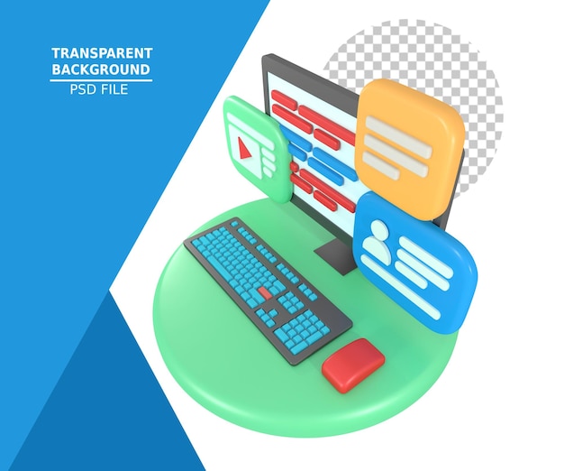 PSD profile and video display computer coding ui design