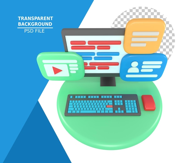 PSD profile and video display computer coding ui design