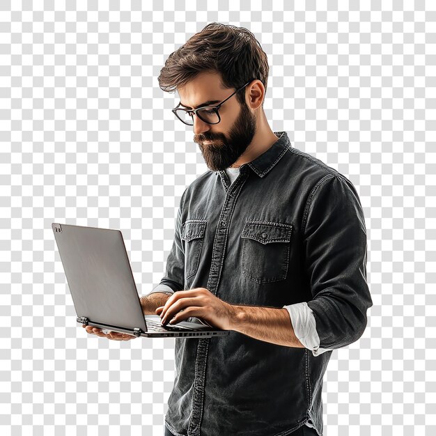 PSD programmer using laptop