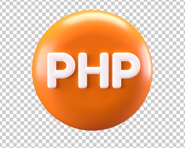 PSD programming php language 3d button icon