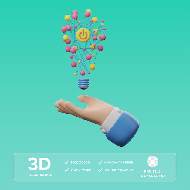 PSD psd 23disruptive technology 3d illustrator