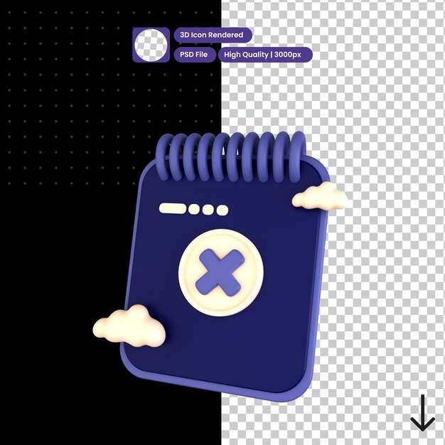 PSD psd 3d illustration of empty task