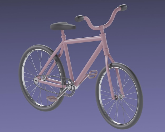 PSD psd 3d rendered bicycle