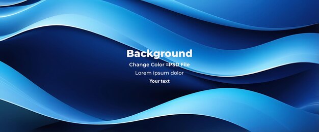 PSD psd abstract blue wavy background with dynamic effect
