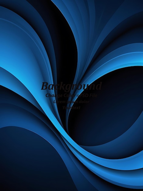 PSD psd abstract blue wavy background with dynamic effect