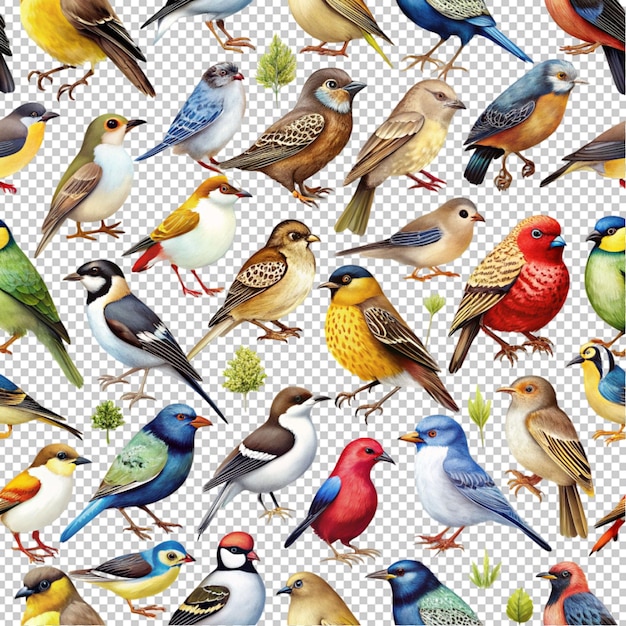 PSD psd of birds on transparent background
