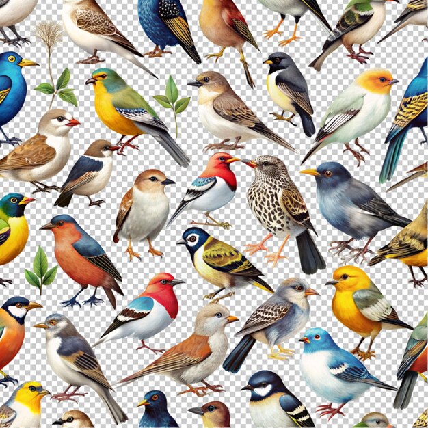 PSD psd of birds on transparent background
